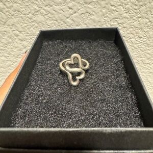 James Avery Heart to Heart Silver Knot Ring